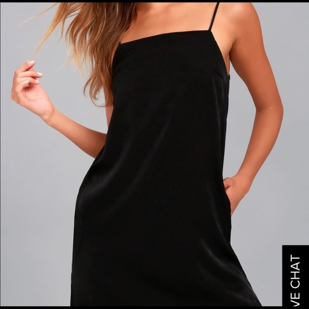Lulus Black Silk Mini Dress